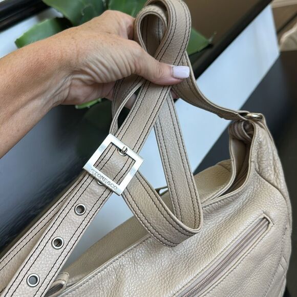 Stone & Co. Renaissance Genuine Leather Shoulder Bag Purse Crossbody Pebbled - Picture 11 of 12